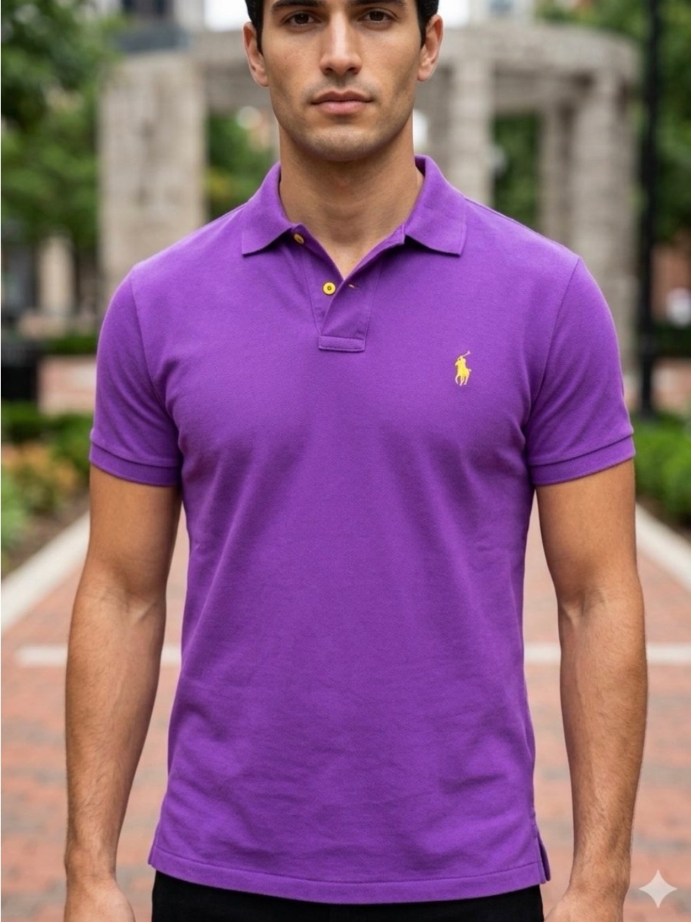 Ralph Lauren Purple Polo with Yellow Pony